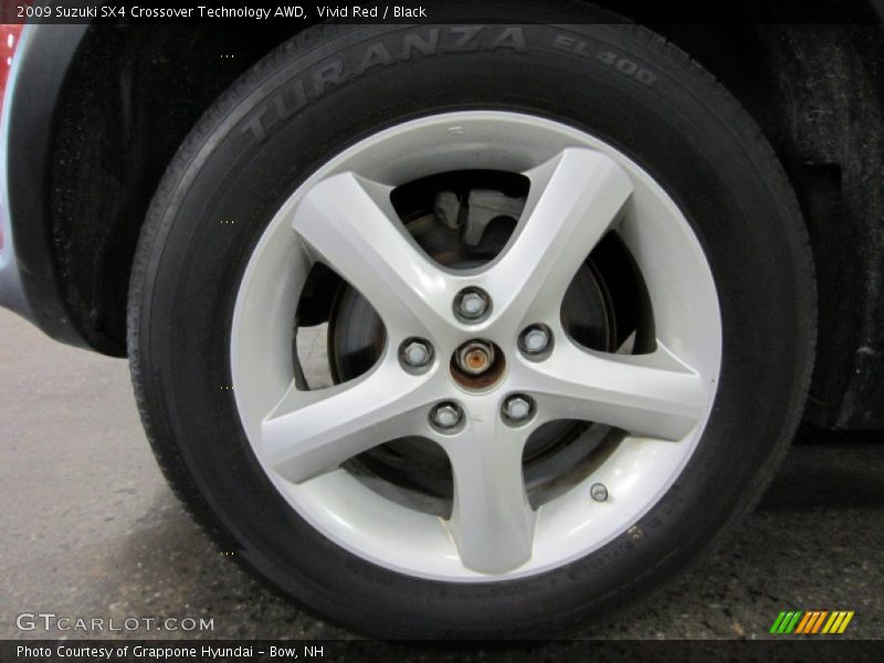 Vivid Red / Black 2009 Suzuki SX4 Crossover Technology AWD