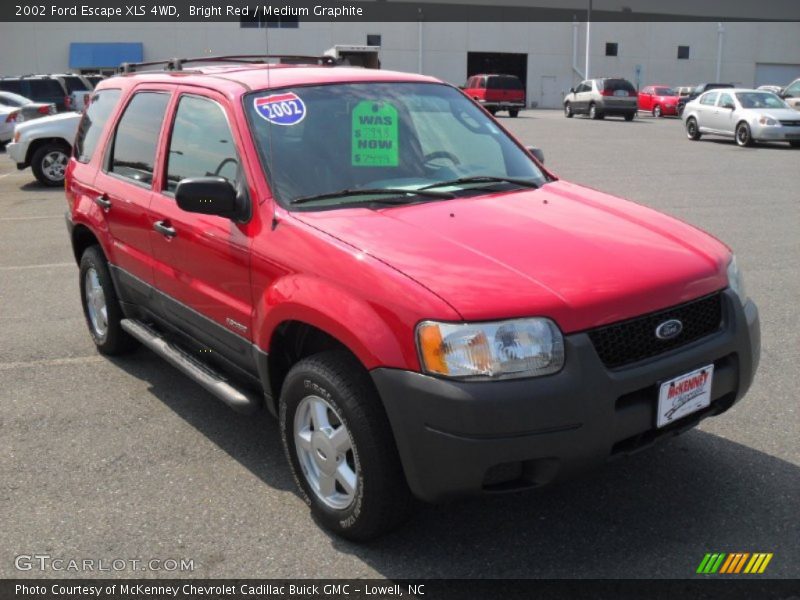 Bright Red / Medium Graphite 2002 Ford Escape XLS 4WD