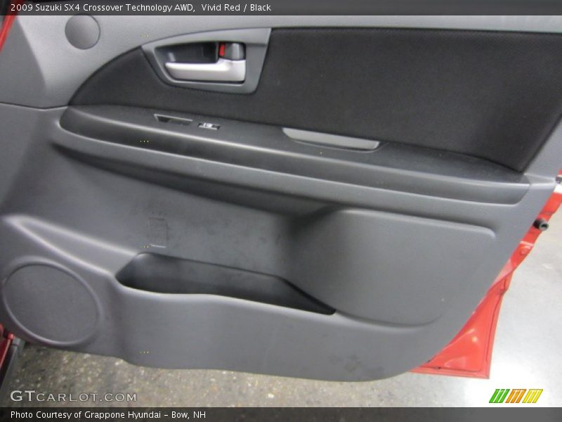 Vivid Red / Black 2009 Suzuki SX4 Crossover Technology AWD