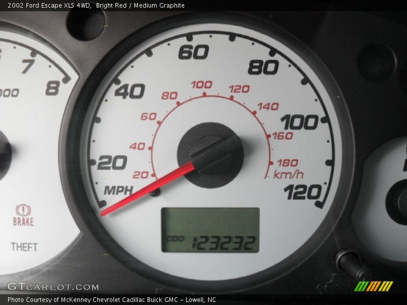 Bright Red / Medium Graphite 2002 Ford Escape XLS 4WD