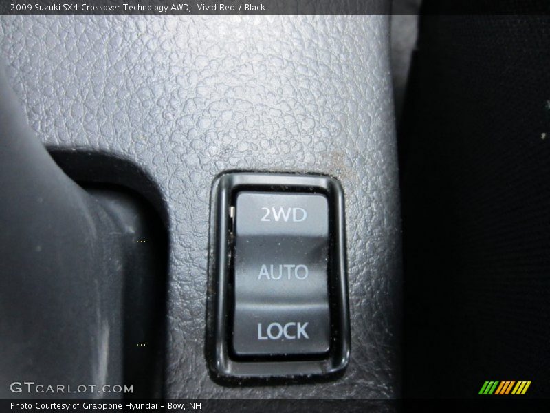 Vivid Red / Black 2009 Suzuki SX4 Crossover Technology AWD