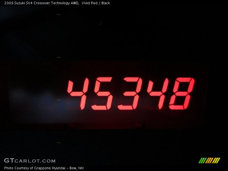 Vivid Red / Black 2009 Suzuki SX4 Crossover Technology AWD