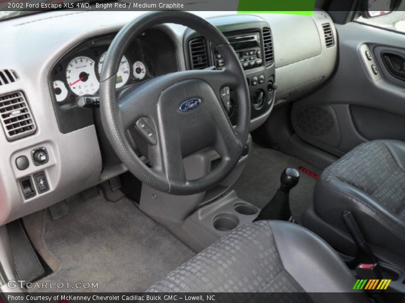  2002 Escape XLS 4WD Medium Graphite Interior