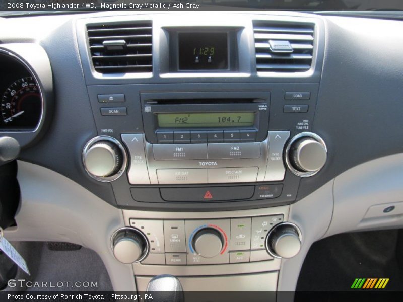Magnetic Gray Metallic / Ash Gray 2008 Toyota Highlander 4WD