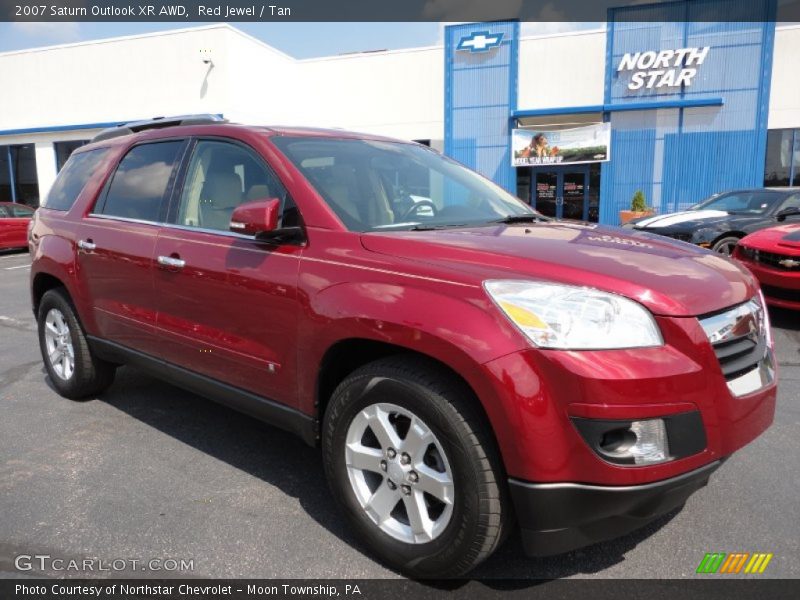 Red Jewel / Tan 2007 Saturn Outlook XR AWD