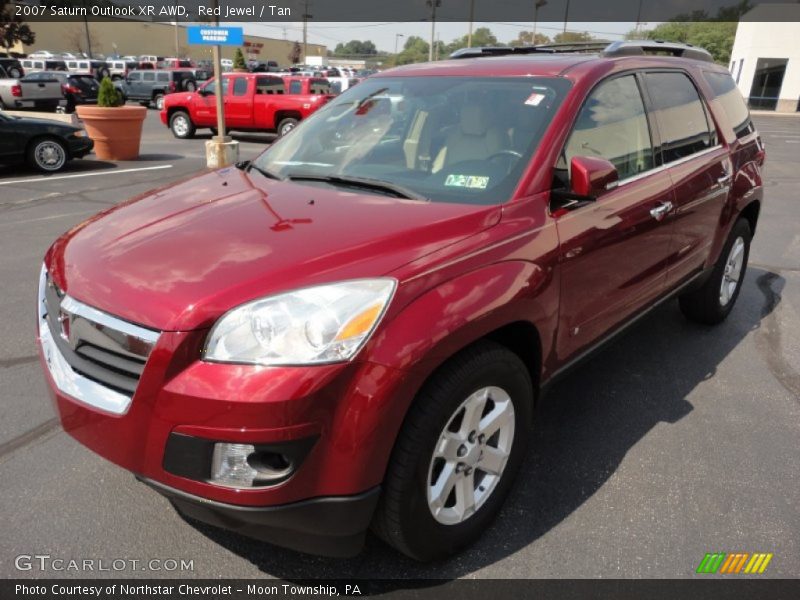 Red Jewel / Tan 2007 Saturn Outlook XR AWD