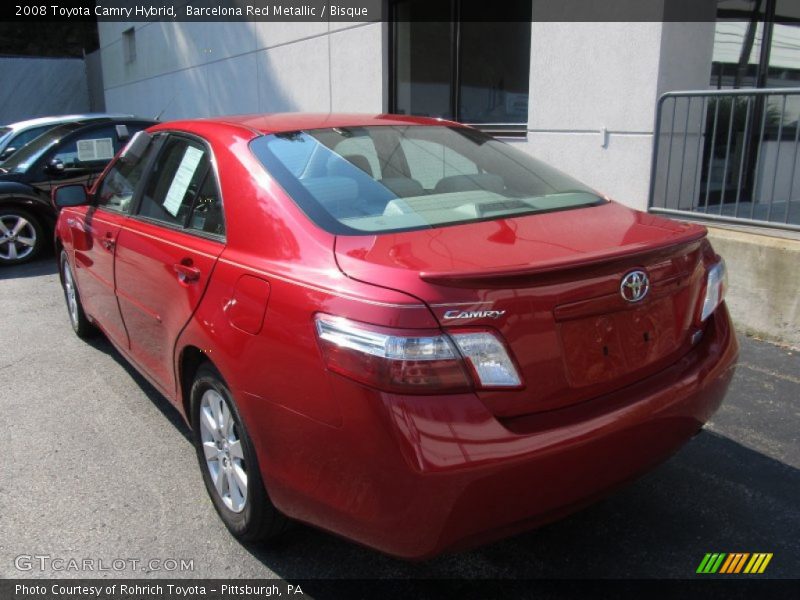Barcelona Red Metallic / Bisque 2008 Toyota Camry Hybrid
