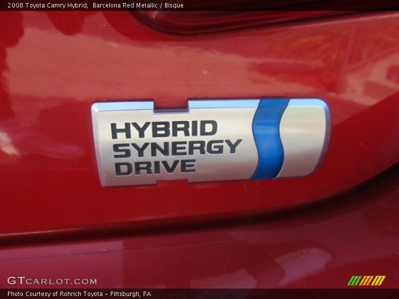 Barcelona Red Metallic / Bisque 2008 Toyota Camry Hybrid