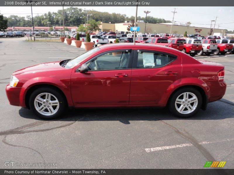 Inferno Red Crystal Pearl / Dark Slate Gray/Light Slate Gray 2008 Dodge Avenger SE