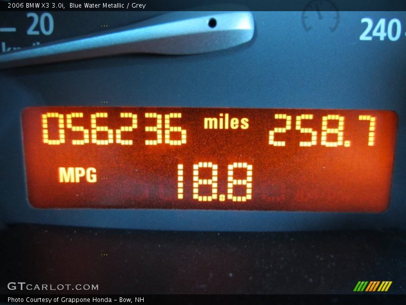 Blue Water Metallic / Grey 2006 BMW X3 3.0i