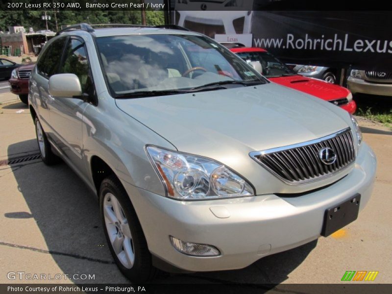 Bamboo Green Pearl / Ivory 2007 Lexus RX 350 AWD