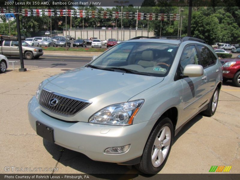 Bamboo Green Pearl / Ivory 2007 Lexus RX 350 AWD