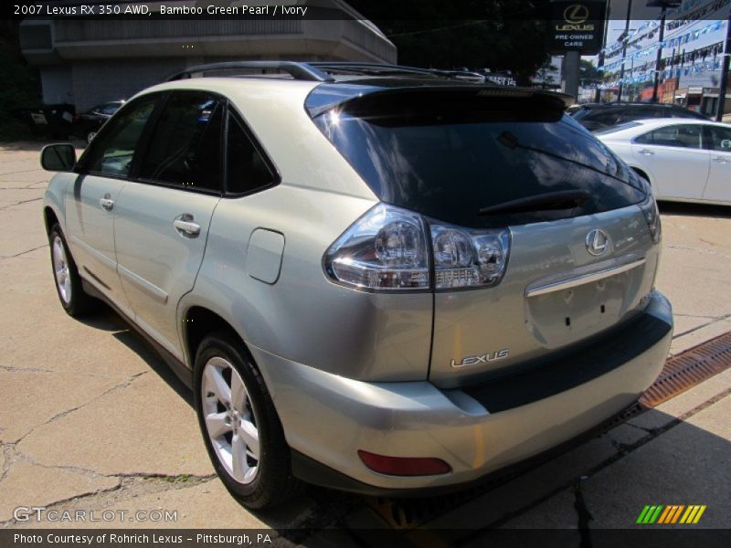Bamboo Green Pearl / Ivory 2007 Lexus RX 350 AWD