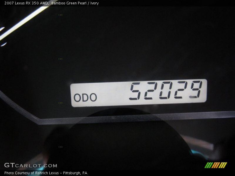 Bamboo Green Pearl / Ivory 2007 Lexus RX 350 AWD