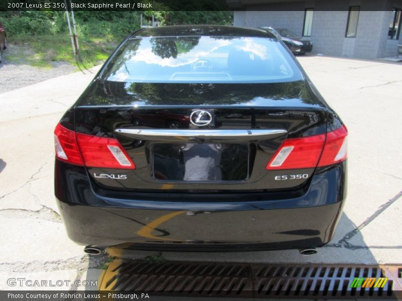 Black Sapphire Pearl / Black 2007 Lexus ES 350