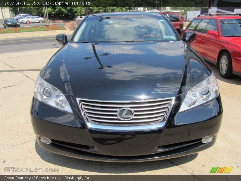 Black Sapphire Pearl / Black 2007 Lexus ES 350