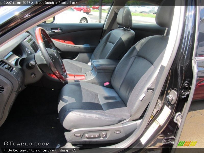 Black Sapphire Pearl / Black 2007 Lexus ES 350