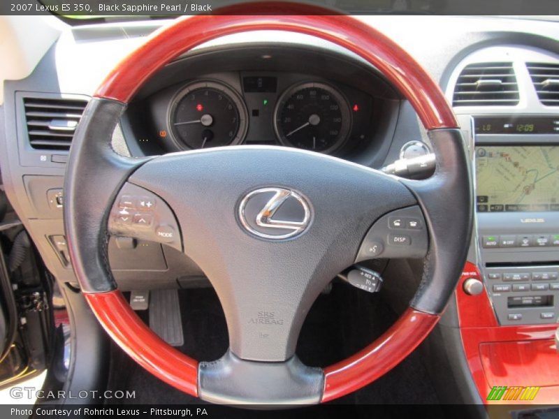 Black Sapphire Pearl / Black 2007 Lexus ES 350