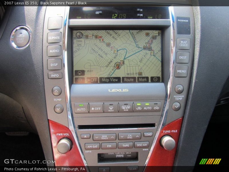 Black Sapphire Pearl / Black 2007 Lexus ES 350