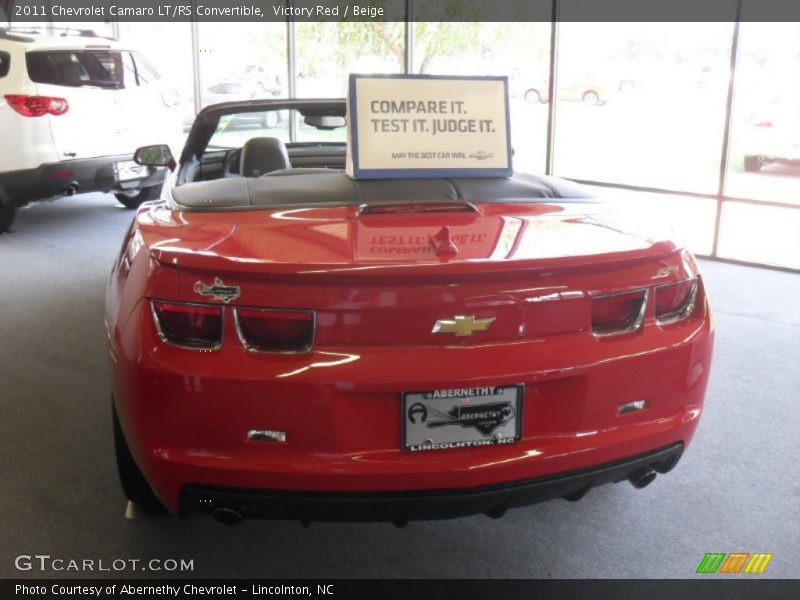 Victory Red / Beige 2011 Chevrolet Camaro LT/RS Convertible