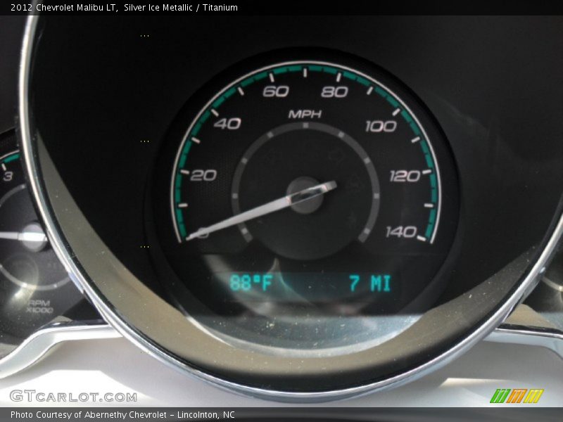 Silver Ice Metallic / Titanium 2012 Chevrolet Malibu LT