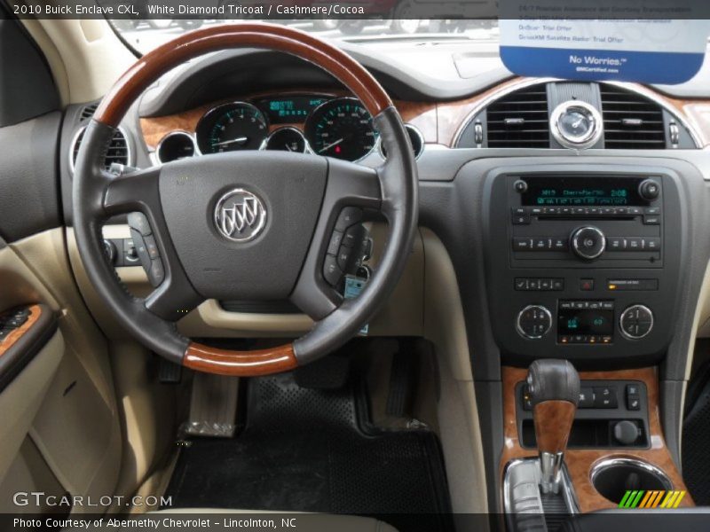 White Diamond Tricoat / Cashmere/Cocoa 2010 Buick Enclave CXL