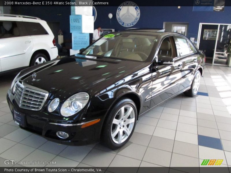 Black / Cashmere 2008 Mercedes-Benz E 350 4Matic Sedan