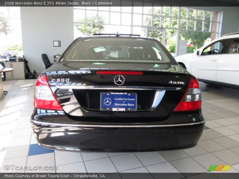 Black / Cashmere 2008 Mercedes-Benz E 350 4Matic Sedan