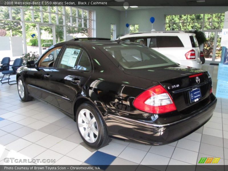 Black / Cashmere 2008 Mercedes-Benz E 350 4Matic Sedan
