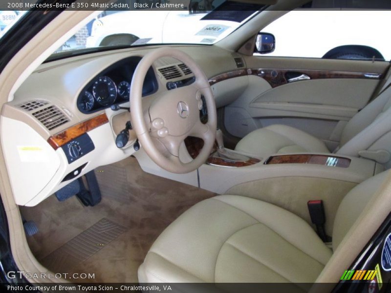 Black / Cashmere 2008 Mercedes-Benz E 350 4Matic Sedan