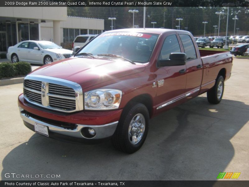 Inferno Red Crystal Pearl / Medium Slate Gray 2009 Dodge Ram 2500 Lone Star Quad Cab