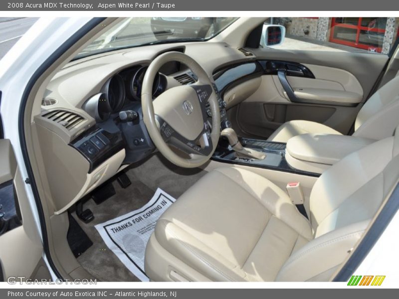 Aspen White Pearl / Taupe 2008 Acura MDX Technology