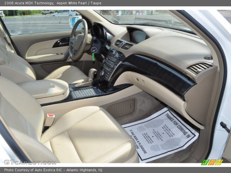Aspen White Pearl / Taupe 2008 Acura MDX Technology