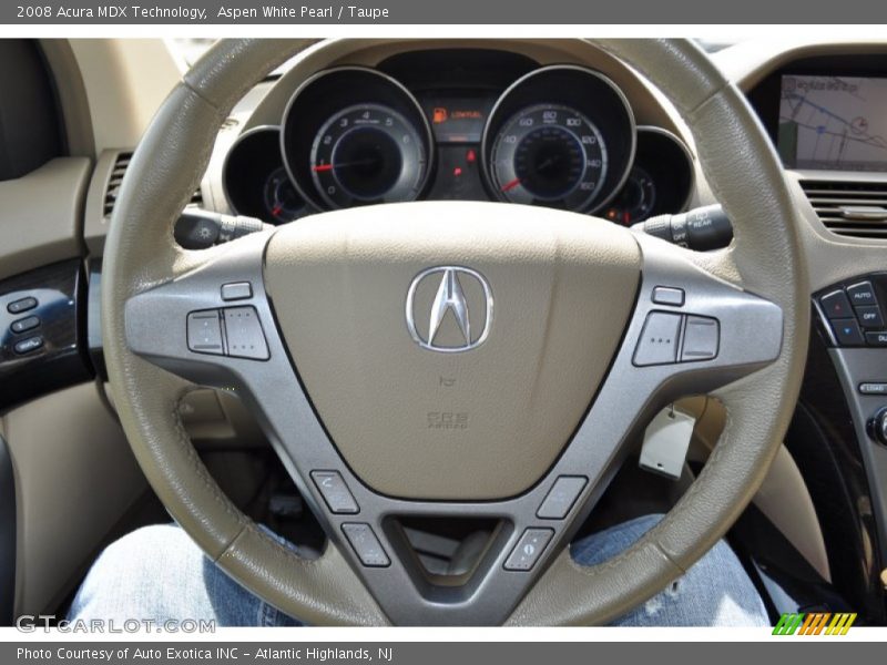 Aspen White Pearl / Taupe 2008 Acura MDX Technology
