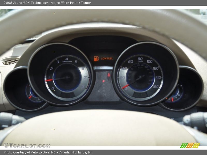 Aspen White Pearl / Taupe 2008 Acura MDX Technology