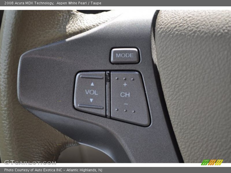 Aspen White Pearl / Taupe 2008 Acura MDX Technology