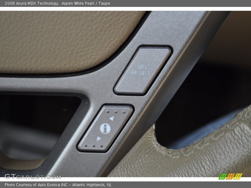 Aspen White Pearl / Taupe 2008 Acura MDX Technology