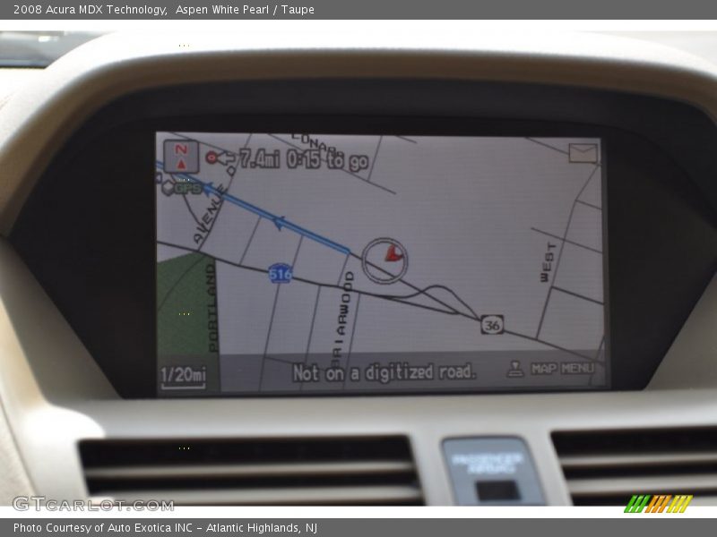Aspen White Pearl / Taupe 2008 Acura MDX Technology