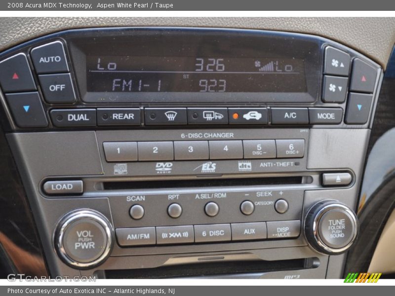 Aspen White Pearl / Taupe 2008 Acura MDX Technology