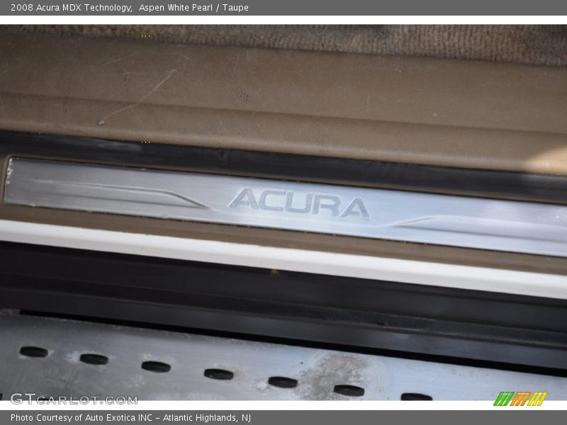 Aspen White Pearl / Taupe 2008 Acura MDX Technology