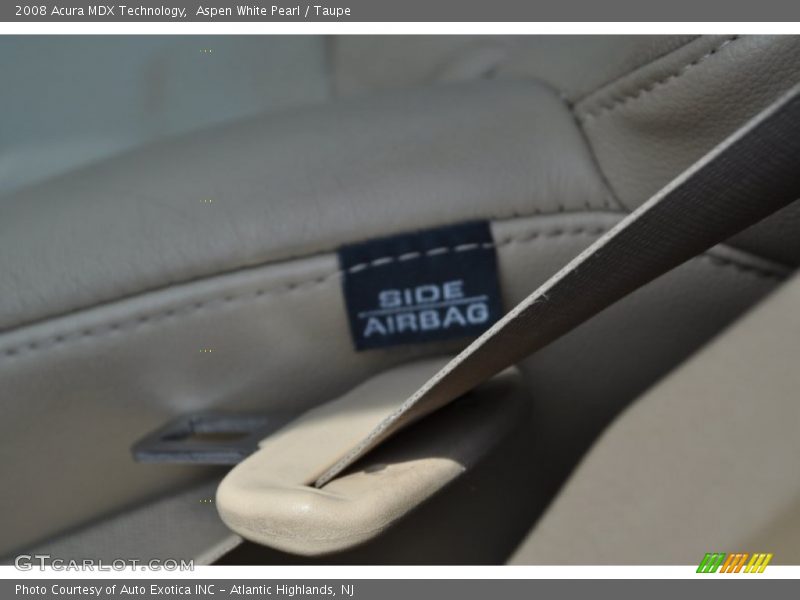 Aspen White Pearl / Taupe 2008 Acura MDX Technology