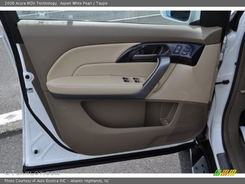 Aspen White Pearl / Taupe 2008 Acura MDX Technology