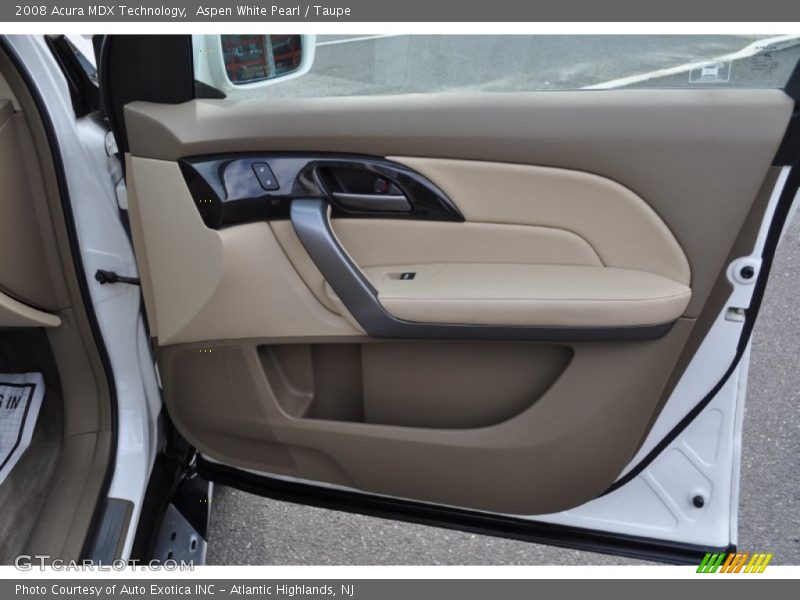 Aspen White Pearl / Taupe 2008 Acura MDX Technology