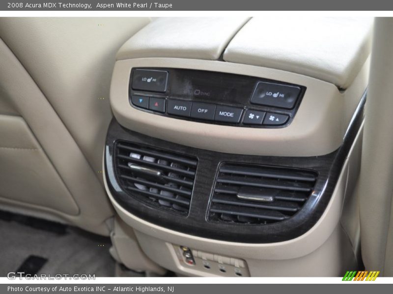 Aspen White Pearl / Taupe 2008 Acura MDX Technology