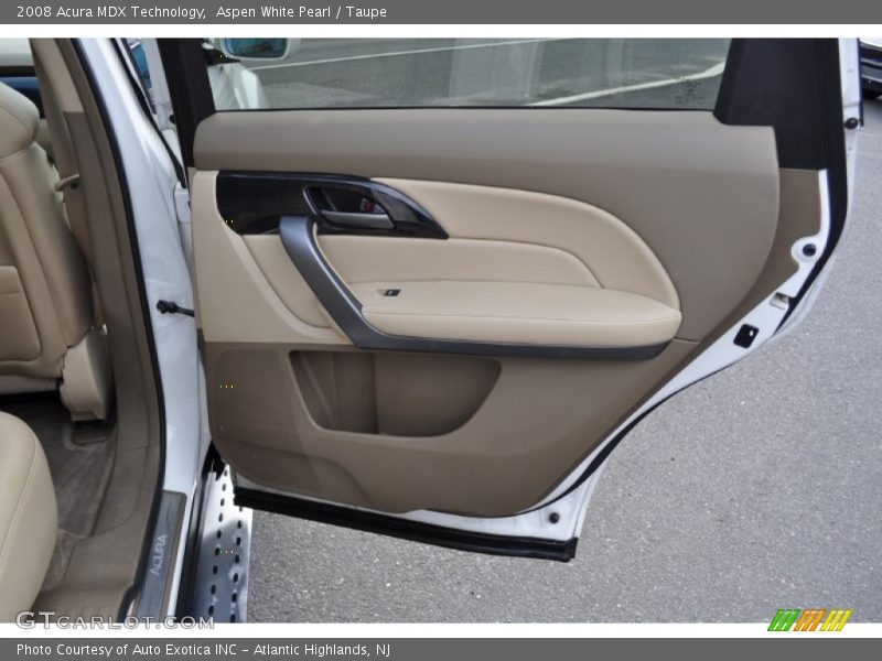 Aspen White Pearl / Taupe 2008 Acura MDX Technology