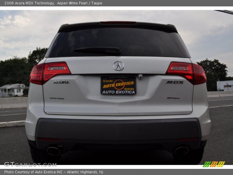 Aspen White Pearl / Taupe 2008 Acura MDX Technology