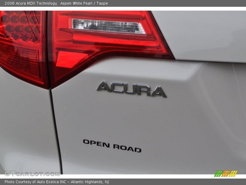 Aspen White Pearl / Taupe 2008 Acura MDX Technology