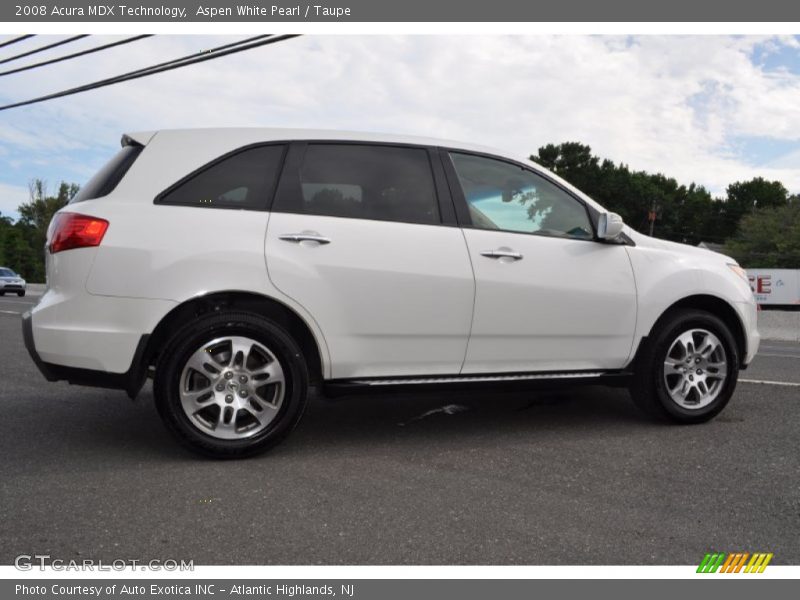 Aspen White Pearl / Taupe 2008 Acura MDX Technology