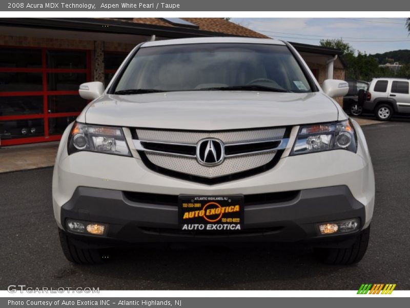 Aspen White Pearl / Taupe 2008 Acura MDX Technology