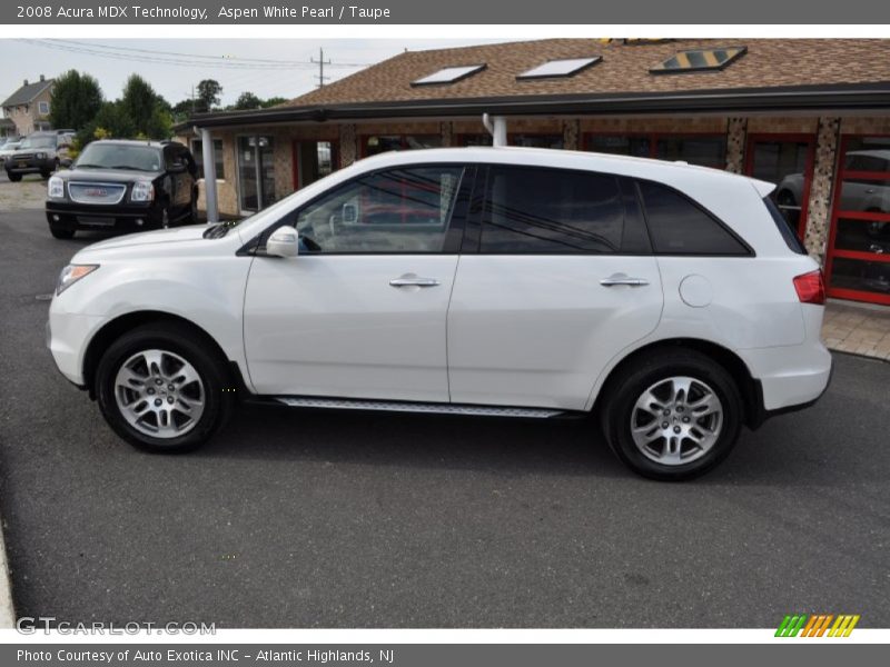 Aspen White Pearl / Taupe 2008 Acura MDX Technology